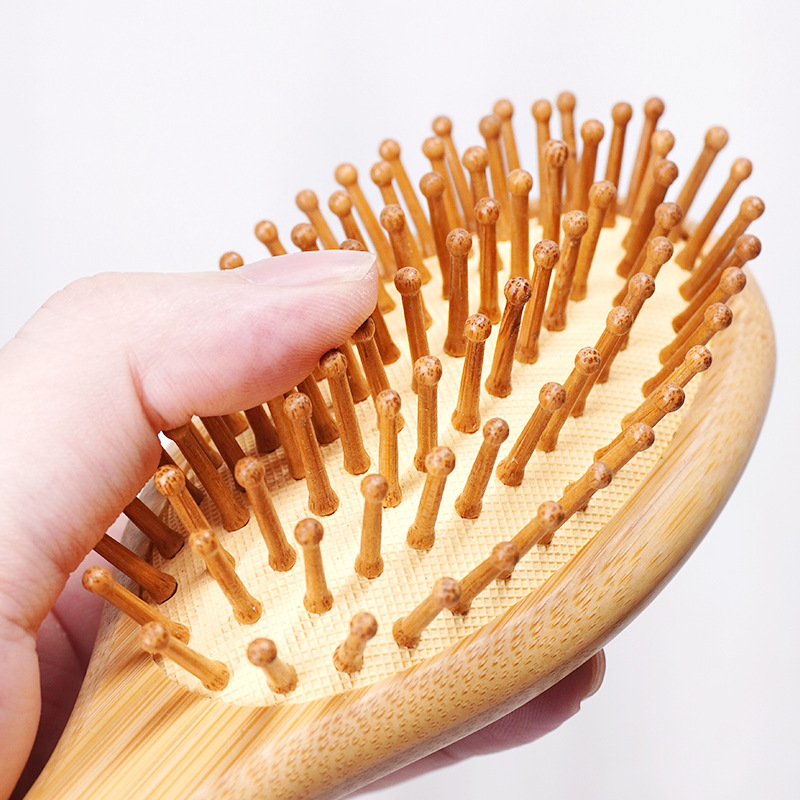 100% Pure Eco-Pleasant Bamboo Paddle Brush Comb for Ladies - Non-public Label Detangling and Massaging Hair Brush