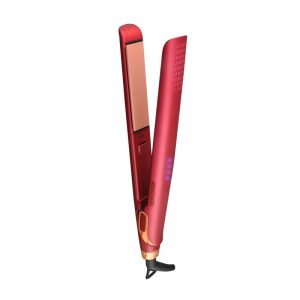 Adjustable Temperature Pink Ceramic Coated Flat Iron Hair Straightener for Hair Care and Styling