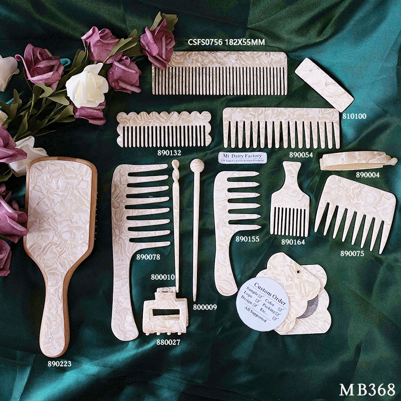 MiDairy Customized Emblem Hair Brush and Equipment Set with Bamboo Airbag, That includes Over 3000 Shade Choices, Together with Combs and Clips